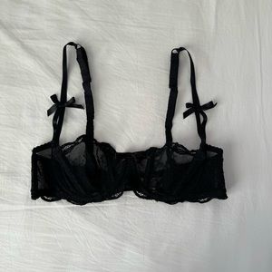 agent provocateur black love demi balconette lace bra